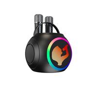 Luocute Karaoke Machine, Speaker with 2 Wireless Microphones Full-Frequency Sound 2.4G Transmission RGB Lights (Black)