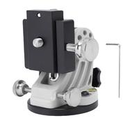 Luocute Latitude Adjustment Base, 0-90 Degree Adjustable Aluminum Alloy Equatorial Wedge Mount with 3/8 Inch Thread and Leveling Bubble for Astronomy Telescope and Astrophotography (Black White)