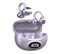 Luocute LED Digital Display Noise Cancelling Earbuds, BT 5.4 Wireless Earbuds with Dual Mic Clear Calls 10mm Speakers LED Screen for Sports Running Gym (Purple)