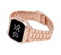 Luocute LED Digital Sports Watch, Touch Screen, Steel Strap, Alarm, | Rectangle Electronic Timepiece, Stainless Steel Band, Folding Clasp, Night Light, Daily Commute, Gym Workout, CR2032 Battery