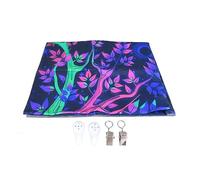 Luocute Life Tree Tapestries Soft Durable Fade Proof Fluorescent Wall Hanging Tapestry with Accessories for Bedroom Living Room Decor (150X130cm / 59X51in)