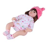 Luocute Lifelike Reborn Baby Dolls, 16.5 Inch Realistic Reborn Baby, Newborn Girl Dolls for Happy Childhood Companion, Real for Kids Age 4+ (42cm Rebirth Doll Hairstyle [Style 1] Rose Red)
