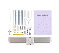 Luocute LK150 6.5mm Mid Gauge 150 Stitches Plastic Domestic Knitting Machine, Small Lightweight Portable Hand and Machine Knitting Combo