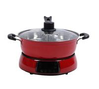 Luocute Low Carb Rice Cooker, 6L Smart Hot Pot with Lifting Design Keep Warm Timer for Cooking Steaming Rice Hot Pot (Red)