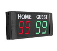 Luocute Magnetic Digital Scoreboard, 1.5 Inch 4 Digits Red Green Electronic Score Keeper with Remote Control & 99 Score Display for Basketball Volleyball Football Badminton Indoor Sports (UK Plug)