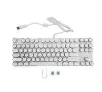 Luocute Mechanical Gaming Keyboard, 87 Keys RGB Backlit Blue Switch with Dynamic Lighting Effects and Spill Proof Design (White)
