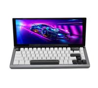 Luocute Mechanical Keyboard Touchscreen with 12.3 Inch Foldable Touch Display, RGB Backlit, Type C & USB, HiFi Sound, 10 Point Touch, 20 Lighting Modes, 68 Keys Standard Layout (UK Plug)