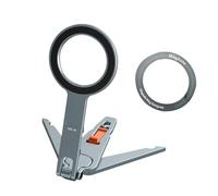 Luocute MG-34 Magnetic Mini Tripod, Aluminium Alloy Foldable Phone Tripod Desk Stand for Desk Handheld, Cold Shoe Mount and Hook, 2.3 X 5.1 X 0.6in, Lightweight