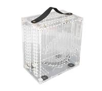 Luocute Mini ITX PC Case, Clear Acrylic Portable DIY Desktop Computer Case with 360 Degree Open Hollow Airflow, for ITX Motherboard 170mmx170mm and 190mm Graphics Card (Transparent)