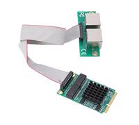 Luocute Mini PCIe Gigabit Ethernet Adapter, Dual Port Network Card with I350 Controller, Internal Computer Networking Cards for Industrial PCs Single Board Computers dow Linuxs