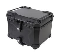 Luocute Motorcycle Top Case, 45L Aluminum Alloy Tail Box Trunk with Security Lock and Removable PU Lining, for Universal Rear Rack