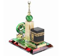 Luocute Muslim Kaaba Clock Tower Model Islamic Architecture Handicrafts Souvenirs 4.7 X 2.6 X 5.1in Home Decor