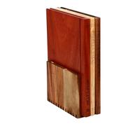 Luocute Natural Solid Wood Book Shaped Cutting Board Set, 3 Pcs Chopping Boards with Base for Kitchen Prep and Dining Use