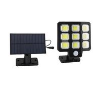 Luocute Outdoor Solar Motion Lights, 240 LEDs 3000LM 6500K 3 Modes IP65 Water Proof Solar Flood Light with Remote Control and 16ft Cable, Suitable for Gardens, Driveways, Patios