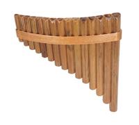 Luocute Pan Flute, 15 Pipes Pan Pipe Instrument Key of G for Beginners Learning Teaching with User Manual Carrying Bag, Mouthpiece and Long Pipes Chinese Traditional Musical Instrument