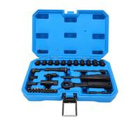 Luocute Pass Through Socket Set 1/4 Inch Drive 72 Tooth | Ratchet Wrench for Tight Spaces, Spline Sockets for Star Square Hex Fasteners, 31pcs with Portable Storage Box