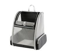 Luocute Pet Carrier Backpack, Bubble Window with PVC Mesh for Small Animals Weighing Up to 17 Lbs, Removable Cozy Pad and Chest Buckle for Travel Hiking (Black)