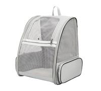 Luocute Pet Carrier Backpack, Bubble Window with PVC Mesh for Small Animals Weighing Up to 17 Lbs, Removable Cozy Pad and Chest Buckle for Travel Hiking (Gray)