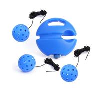 Luocute Pickle Trainer, Indoor Outdoor Practice Rebounder Training Aids Equipment with Elastic Latex Rope for Beginners and Advanced Players 74MM Diameter PE Ball (Blue Base)