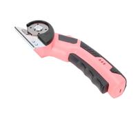 Luocute Pink Cordless Electric Scissors, 4V Rechargeable Box Cutter LED Light Safety Lock, 2000mAh for Cardboard Fabric Carpet Leather, Lightweight Electric Scissors for Cardboard