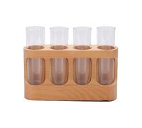 Luocute Plant Propagation Station, 9 Level Dimmable LED Light with Wooden Stand and 4 Glass Test Tubes, for Home Decor Office Kitchen Living Room