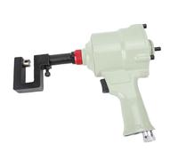 Luocute Pneumatic Hole Puncher, Alloy Steel Air Metal Punch Tool with Exhaust Silence Device and Sliding Adjustable Punching Margin 0 to 1.73in, for Industrial Sheet Metal Doors