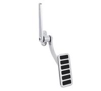 Luocute Polished Billet Aluminum Throttle Gas Pedal, 4.5 Inch X 2 Inch Universal Fit Firewall Mount Non Slip Grip for Classic Cars Hot Rods Rods and Custom Vehicles