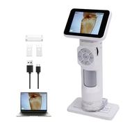 Luocute Portable Digital Microscope for Kids, 2.8 Inch IPS Screen 30X 120X 700X Magnification HD 1080P Video 10MP Photo, with 8 Adjustable LED Lights USB PC Connection 32GB TF Card (Monocular)