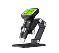 Luocute Portable Digital Microscope, Handheld 2.4 Inch Screen with 50X to 1600X Magnification and 8 Adjustable LED Lights, for Kids Adults Educational Scientific Experiments Coin