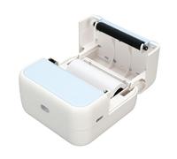 Luocute Portable Thermal Printer, Compact Inkless BT Printing Machine with 5 Rolls Paper, Inkless Sticker Maker Machine Pocket Instanting Print for Study Notes Label Sticker Barcode