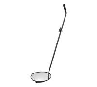 Luocute Portable Under Vehicle Inspection Mirror, 30cm Diameter Telescoping Convex Under Car Search Mirror with 3 Wheels and LED Flashlight for Security Check Cars Truck