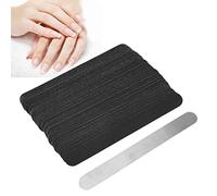 Luocute Professional Nail File Kit, 100 Pcs Disposable Replacement Nail File Strips with Reusable Stainless Steel Base Plate for Home and Salon Use