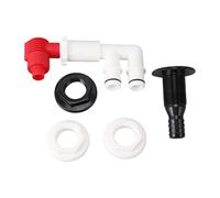 Luocute Pump Out Aerator Combo for Boat Livewells Baitwells, 1-1/16 Inch Mounting Drain Valve Recirculating Pump Aerator for Live Wells Bait Wells, Boat Bilge Pumping