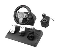 Luocute Racing Wheel, 270 Degree Steering Rotation PC Steering Wheel with Hall Linear Induction Pedals and Manual Shifter, for PC for for Gaming Simulation