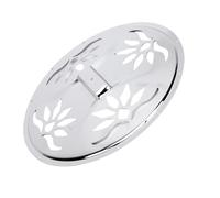 Luocute Resonator Guitar Replacement Parts, Cones Soundhole Screens Tailpiece Bridge Saddle, Stainless Steel Silver Patterned Perforated Guitar Cover Plate