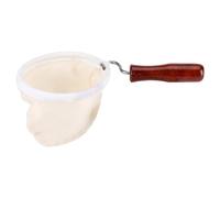 Luocute Reusable Flannel Cloth Coffee Filter with Wood Handle, Handmade | Cloth Coffee Strainer with Detachable Metal Frame, for Hand Drip Coffee, Home Use
