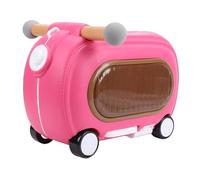 Luocute Ride On Luggage, Toddler Rolling Suitcase with Wheels 20L Storage Scooter Luggage with Music Lights Leash and Shoulder Strap for Travel Kids (Rose Red)