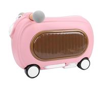 Luocute Ride On Luggage, Toddler Rolling Suitcase with Wheels 20L Storage Scooter Luggage with Music Lights Leash and Shoulder Strap for Travel Kids (Roseate)