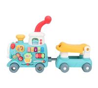 Luocute Ride On Push, Learning Walker for Toddlers 1-3 with Steam Mode and Shape Matching Blocks, Sit to Stand Baby Push Walker for Boys Girls