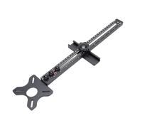 Luocute Router Milling Groove Bracket, Aluminum Alloy Multifunctional Router Circle Cutting Jig for Woodworking, with Automatic Center Punch and Dual Measurement Scales