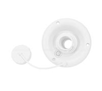 Luocute RV Gravity Water Inlet, Round PP Water Fill with Hose Connector Vent Hole and Anti Slip Barbs for RV Camping Trailer Motorhome (White)