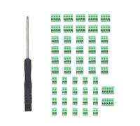 Luocute Screw Terminal Block Connector Kit 52 Pcs, 2.54mm 0.1in Pitch 2P 3P 4P 5P PCB Mount 6A 150V, with Screwdriver, for 18-26AWG Cable RasPi B+ 2B 3B DAQ