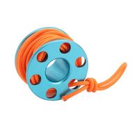 Luocute Scuba Diving Finger Reel, Aluminum Alloy Mini Finger Spool Reel Pendant with Glow in The Dark Nylon Guide Line, for Cave Technical Diving Kayaking Spearfishing (Blue)
