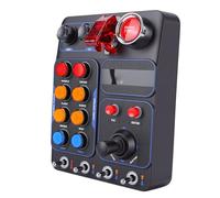 Luocute Simulator Race Central Control Box, 19 Buttons 30 Programmable Options RGB Backlight, with Toggle Key for Engine Start Stop, for PC and V9 GEN2 Steering Wheel
