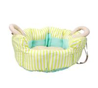 Luocute Small Dog Car Seat with Fabric | Elevated Edges, Portable Pet Travel Bed for Car, Camping, Warm PP Cotton, Tear-resistant, Easy Clean, Fits Small Breeds