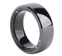 Luocute Smart Fitness Ring, Lightweight Ceramic IP68 Smart Health Ring with Pedometer Temperature Pressure Sleep Tracking Car Key for Daily Use (7#)