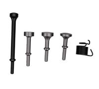 Luocute Smoothing Air Hammer Bit Set 10mm Shank Alloy Steel | Pneumatic Chisel Kit with Flat Oval Extended Bits, Fits 150 to 250mm Hammers, for Rust Removal Auto Repair Concrete Breaking