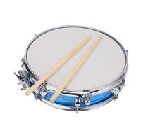Luocute Snare Drum Set, 14 Inch Super Slim Stainless Steel Student Snare Drum with Drumsticks, Suitable for Beginner Practice Performance (Blue)