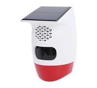 Luocute Solar Alarm, Wireless Infrared Alarm Detector Voice 120dB Water Proof with Remote Control, 8 Custom Voice Modes for Outdoor Indoor