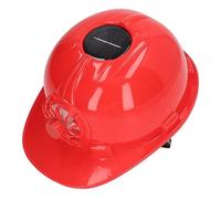 Luocute Solar Fan Hard Hat, Safety Helmet with Solar Panels and Built in Ventilation Fan for Cooling, Lightweight Plastic Construction Hat for Outdoor Work (Red)